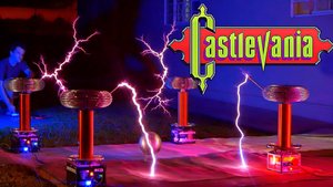 CASTLEVANIA's Classic Vampire Killer Music Performed on Tesla Coils