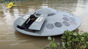 Check Out This Custom Made UFO Jet Boat in Action