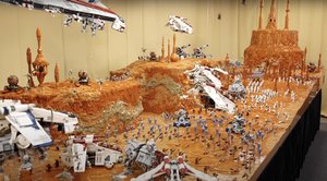 Epic 250,000 Brick STAR WARS LEGO Diorama of The Battle of Geonosis Took 2 Years To Build: Time-Lapse Video