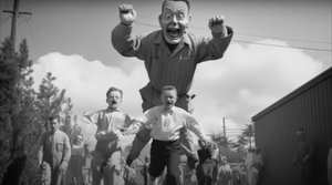 Nightmarish AI Generated Commercial For a 1950s Theme Park Where Giant Puppets Chase People