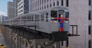 Iconic SPIDER-MAN 2 Train Scene Imagined in The Style of THOMAS AND FRIENDS