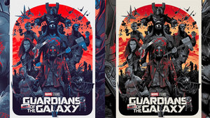 The Guardians Stand Tall in Cool GUARDIANS OF THE GALAXY Art Print