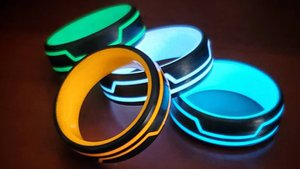 TRON Lightcycle-Inspired Glowing Wedding Bands