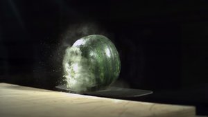 Watch A Watermelon Get Ripped Apart By A Compressed Air Cannon Loaded With Maltesers 